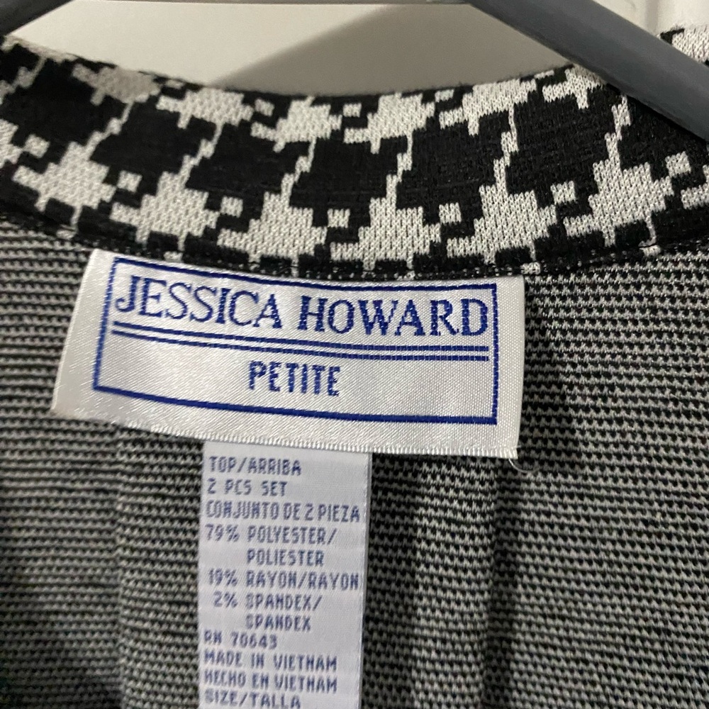 Jessica Howard Black and White Houndstooth Jacket blazer - Picture 2 of 7